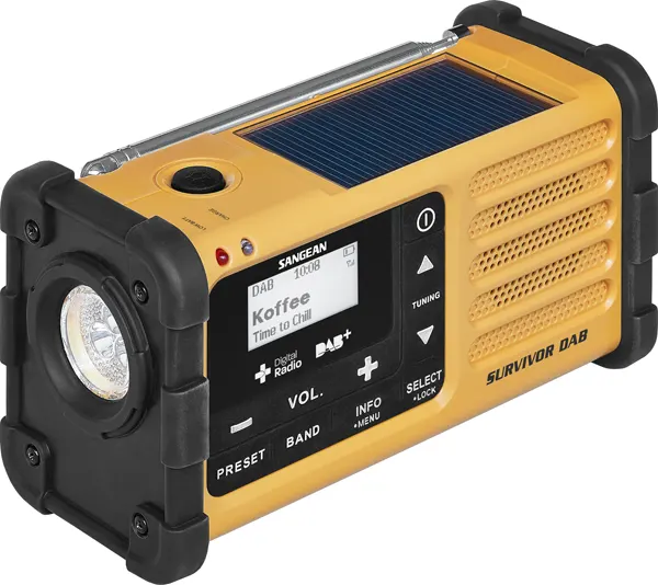 Radio outdoor DAB+/FM solaire manivelle