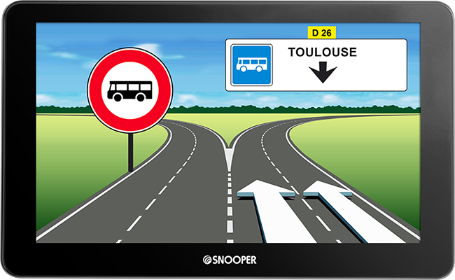 GPS Autocar Snooper AC6600 - 7 Pouces, Dashcam, Carte Europe Here, zones de danger, POI