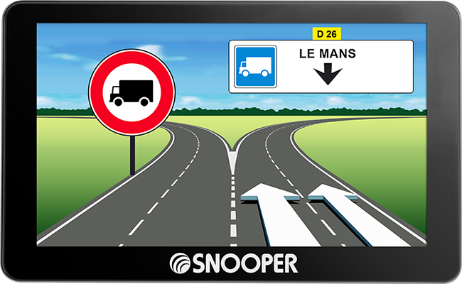 GPS Camion Snooper Premium PL2400 - Écran 4,3 pouces, POI, zones de danger