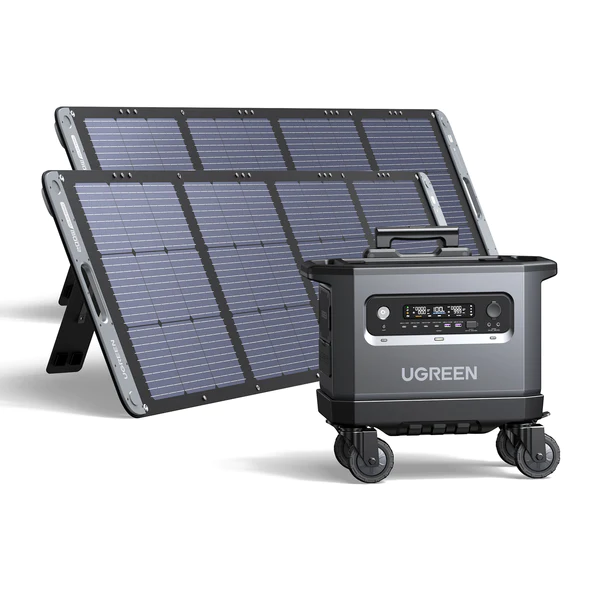 PowerStation 2200W + 2 Panneaux Solaires 200W